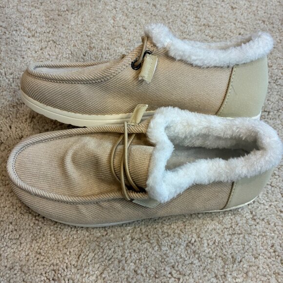 NWOT Women's Corduroy Faux Fur Slip-On Shoe Loafer Size 7 - Picture 3 of 7
